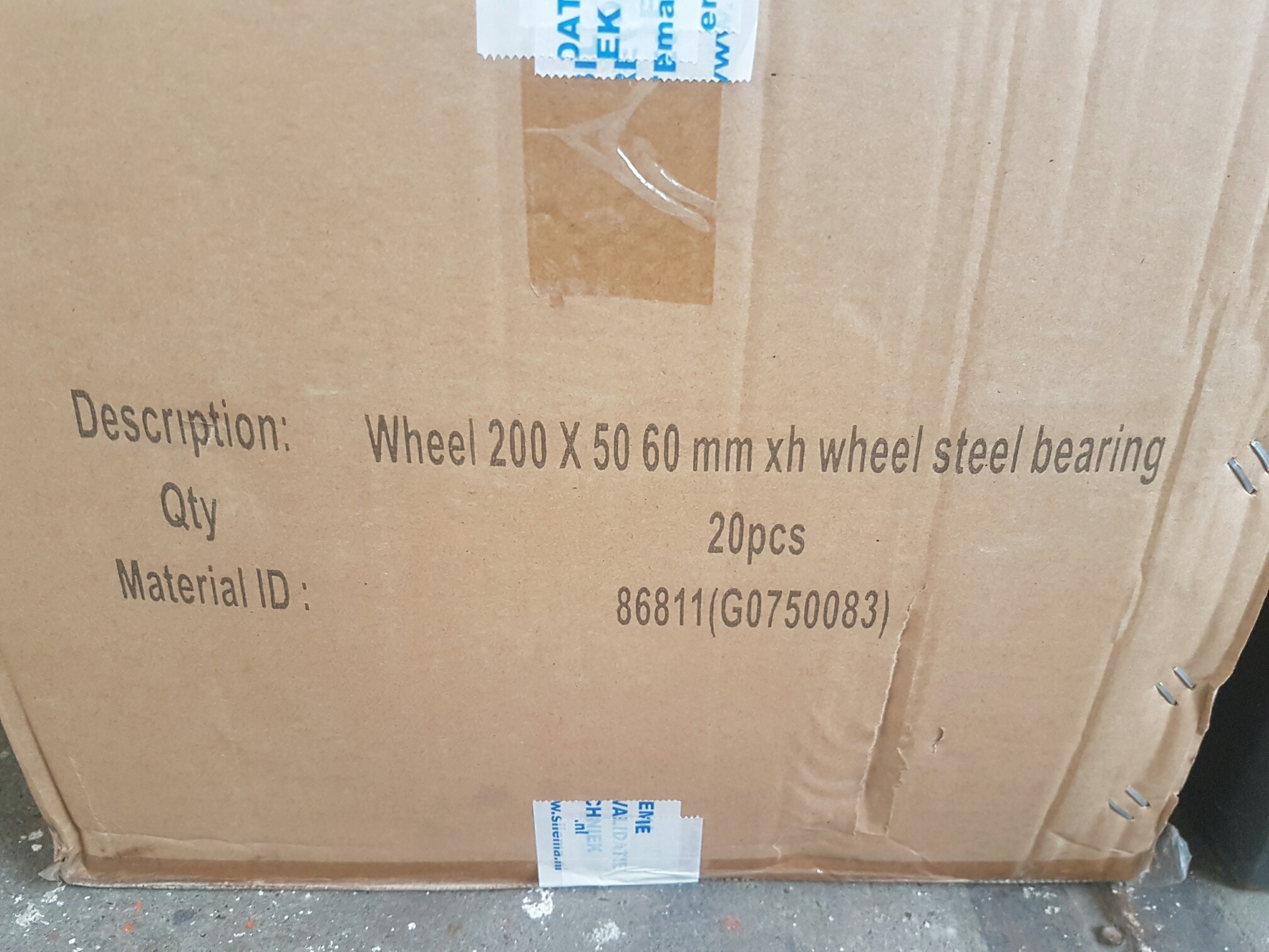 Wiel 190 x 50 (8") PU band, rollatorwiel tbv Elephant ST & Gogo - Afbeelding 4